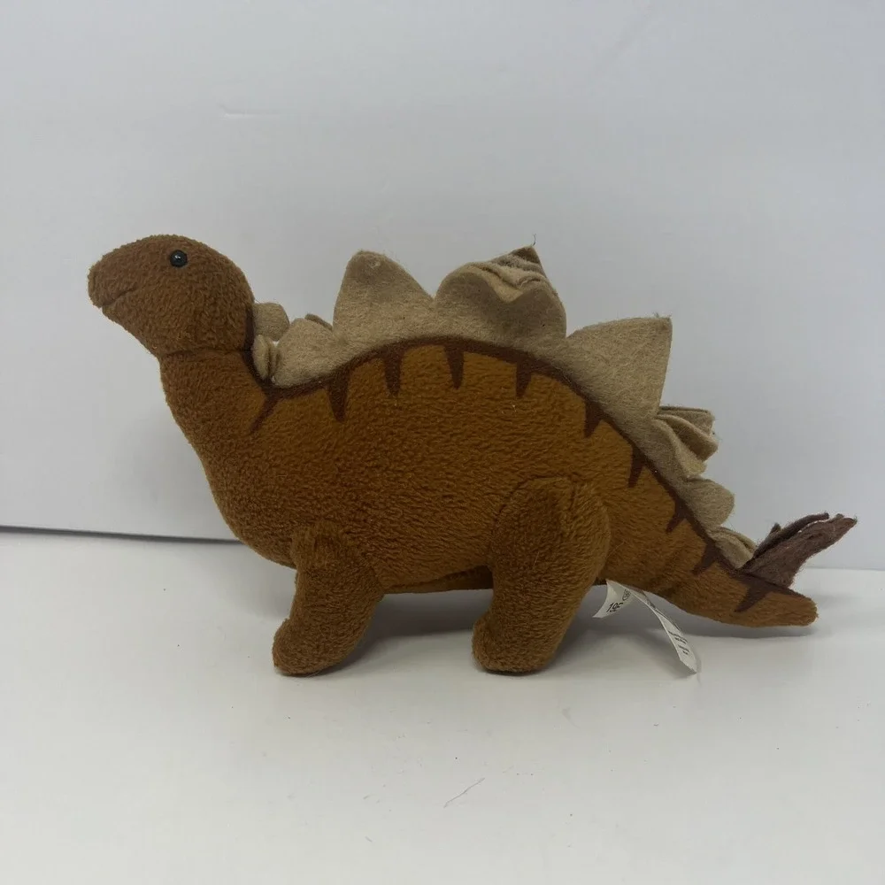 Vintage Dakin Brown Dinosaur‎ Plush Stuffed Animal Toy 9.5
